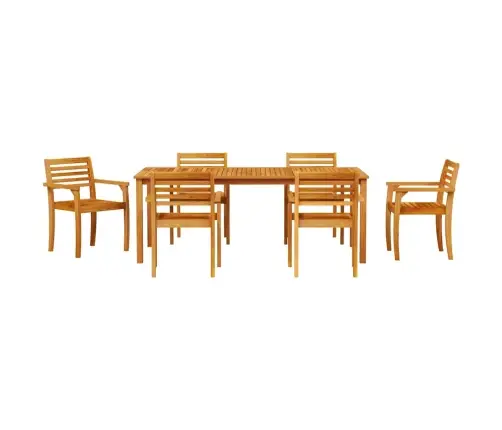 Aia Söögilaudade Komplekt 9 Pcs Pruun Tugev Akatsiapuu