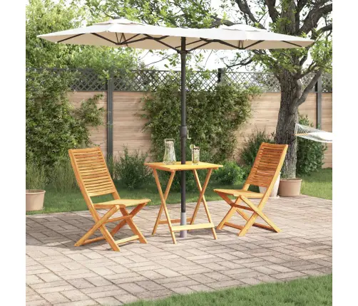 Āra Mēbeļu Komplekts 3 Pcs Dabiska Koksne 60 X 60 X 75 Cm Vidaxl