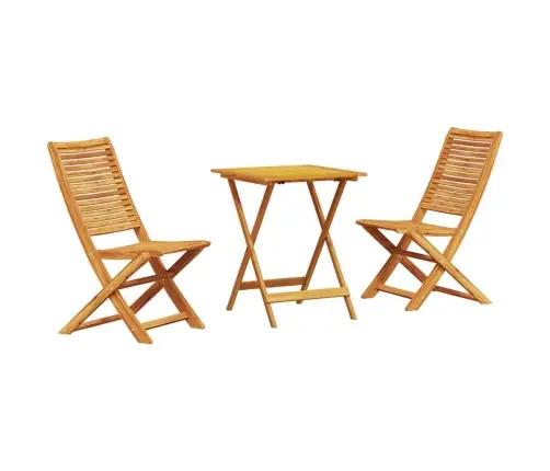 Āra Mēbeļu Komplekts 3 Pcs Dabiska Koksne 60 X 60 X 75 Cm Vidaxl