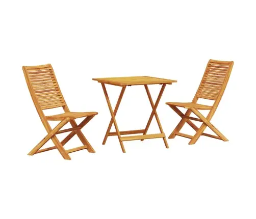 Āra Mēbeļu Komplekts 3 Pcs Dabisks Koks 70 X 70 X 75 Cm Vidaxl