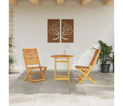 Āra Mēbeļu Komplekts 3 Pcs Brūna 70 X 70 X 75 Cm Vidaxl Āra Mēbeļu Komplekts 3 Pcs Brūna 70 X 70 X 75 Cm Vidaxl