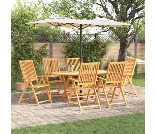 Aia Söögilaudade Komplekt 7 Pcs Pruun Tugev Akatsiapuu