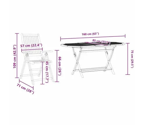 Aia Söögilaudade Komplekt 7 Pcs Pruun Tugev Akatsiapuu