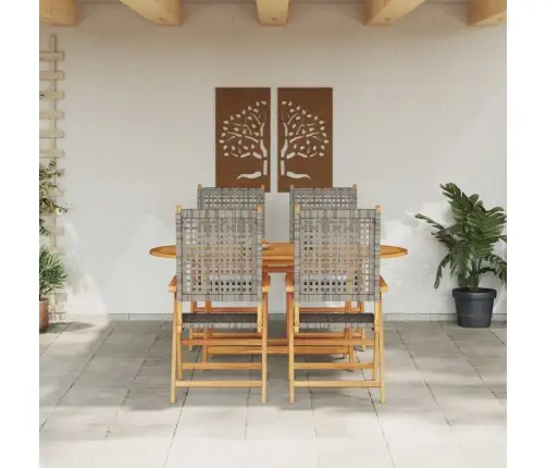 Sodo Valgomojo Komplektas 5 Pcs Pilka