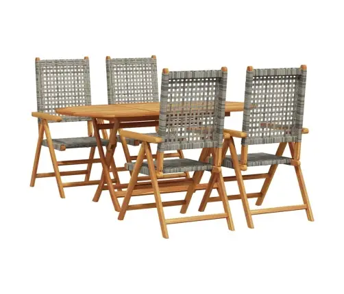 Sodo Valgomojo Komplektas 5 Pcs Pilka