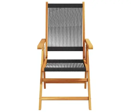 Dārza Galds 7 Pcs Melna Vidaxl