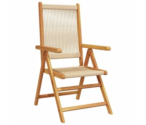 Salokāms Dārza Galds 5 Pcs Bēša 160X85X75 Cm Vidaxl