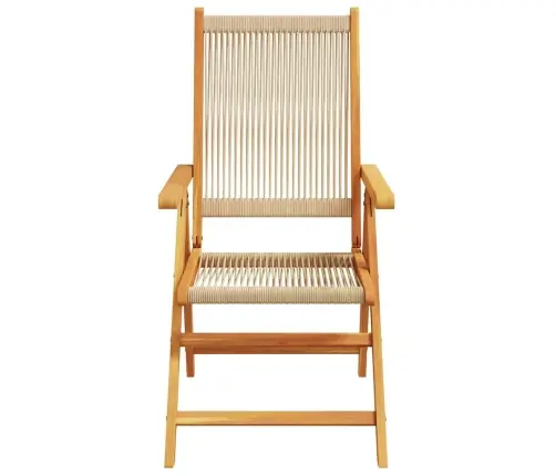 Salokāms Dārza Galds 5 Pcs Bēša 160X85X75 Cm Vidaxl