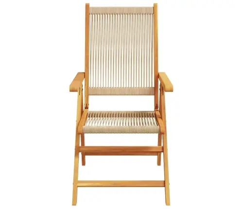 Salokāms Dārza Galds 5 Pcs Bēša 160X85X75 Cm Vidaxl