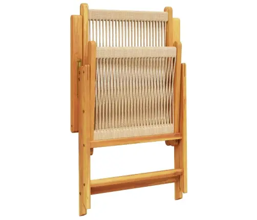 Salokāms Dārza Galds 5 Pcs Bēša 160X85X75 Cm Vidaxl