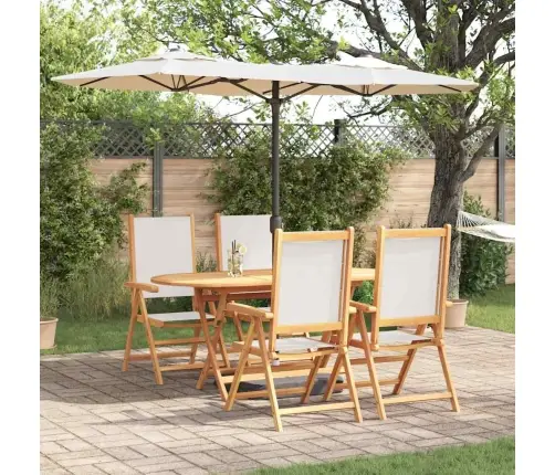 Sodo Valgomojo Komplektas 5 Pcs Kreminė Balta