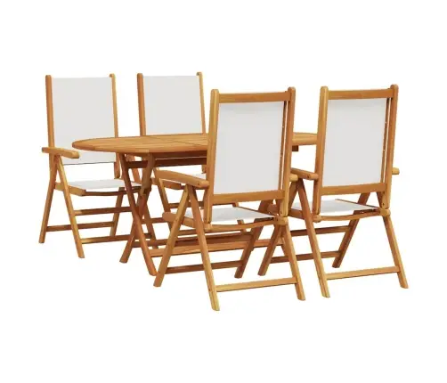 Sodo Valgomojo Komplektas 5 Pcs Kreminė Balta