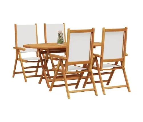 Sodo Valgomojo Komplektas 5 Pcs Kreminė Balta