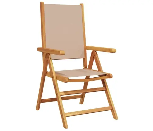 Sodo Valgomojo Komplektas 5 Pcs Taupe Kietos Akacijos Mediena