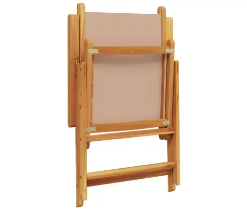 Sodo Valgomojo Komplektas 5 Pcs Taupe Kietos Akacijos Mediena