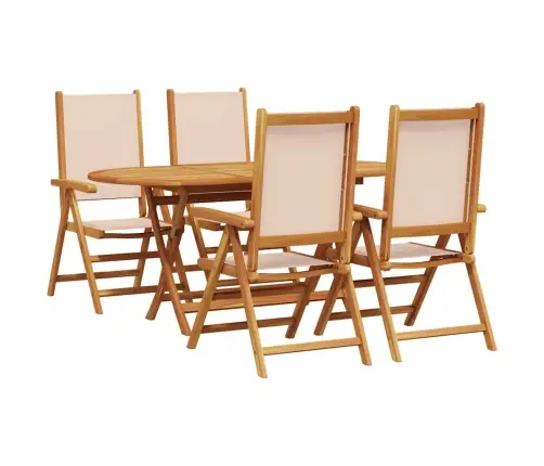 Aia Söögilaudade Komplekt 5 Pcs Beež Tugev Akatsiapuu