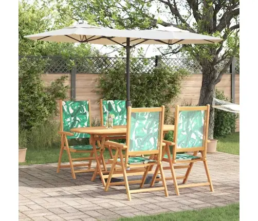 Aia Söögilaudade Komplekt 5 Pcs Lehe Muster Tugev Akatsiapuu