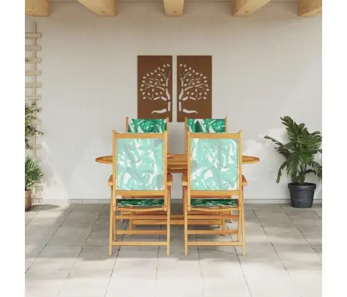 Aia Söögilaudade Komplekt 5 Pcs Lehe Muster Tugev Akatsiapuu