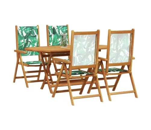 Aia Söögilaudade Komplekt 5 Pcs Lehe Muster Tugev Akatsiapuu