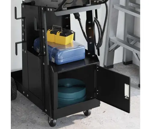 Metināšanas Ratiņi Melna 90 X 46 X 96 Cm Tērauds Vidaxl