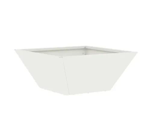 Dārza Bowls Pod Balts 35X35X15 Cm, Tērauds Vidaxl