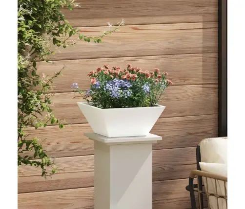 Dārza Bļodu Stādītāji, 5 Gabali, Balti, 35X35X15 Cm, Tērauds Vidaxl