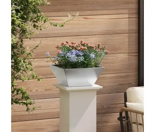 Aia Istutuspot Hõbedane 35 X 35 X 15 Cm Roostevaba Teras