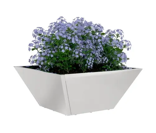 Aia Istutuspot Hõbedane 35 X 35 X 15 Cm Roostevaba Teras