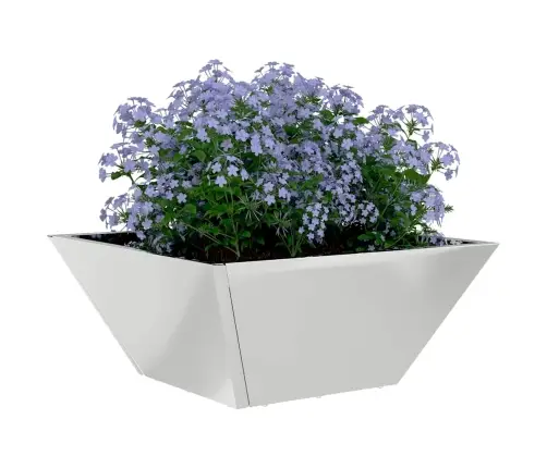 Sodo Vazonas Sidabro 35 X 35 X 15 Cm Cinkuota Plienas