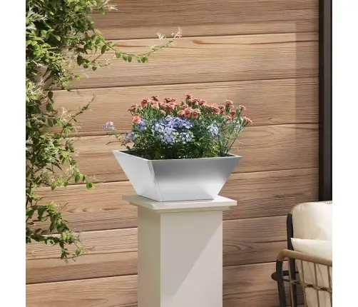 Sodo Vazonas 5 Pcs Sidabro 35 X 35 X 15 Cm Cinkuota Plienas