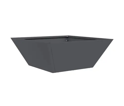 Dārza Bļoda Puķu Pods Antracītā 40X40X15 Cm, Tērauds Vidaxl