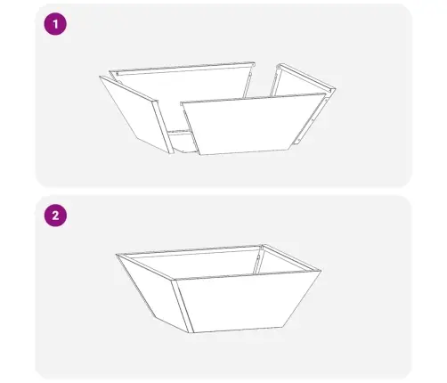 Aia Istutuspot 5 Pcs Hõbedane 40 X 40 X 15 Cm Roostevaba Teras