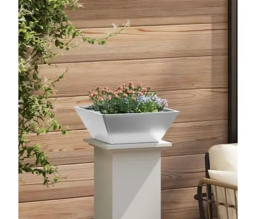 Sodo Vazonas 5 Pcs Sidabro 40 X 40 X 15 Cm Cinkuota Plienas