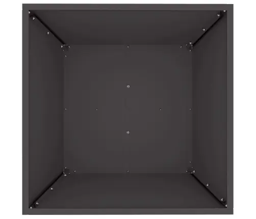 Dārza Bļodas Stādītājs Melns 50X50X15 Cm Tērauds Vidaxl