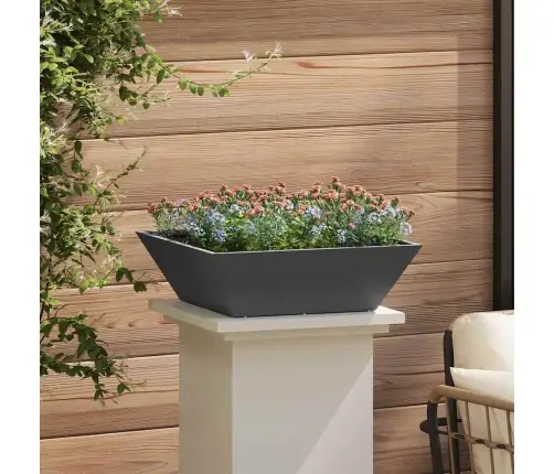 Dārza Bļodu Puķu Podi 5 Gabali 50X50X15 Cm Tērauds Vidaxl