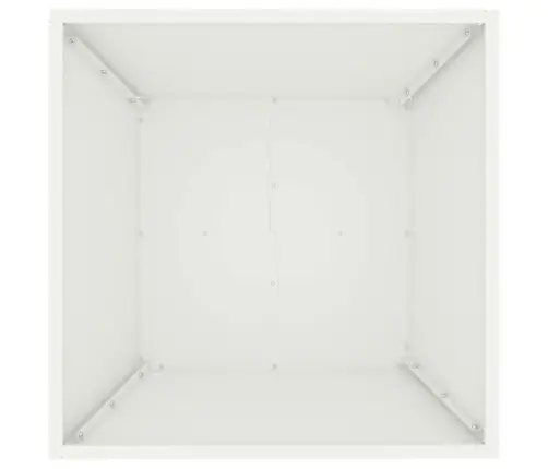 Dārza Bļodas Stādītājs Balts 50X50X15 Cm, Tērauds. Vidaxl