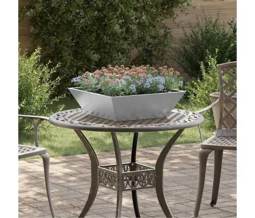 Sodo Vazonas Sidabro 50 X 50 X 15 Cm Cinkuota Plienas