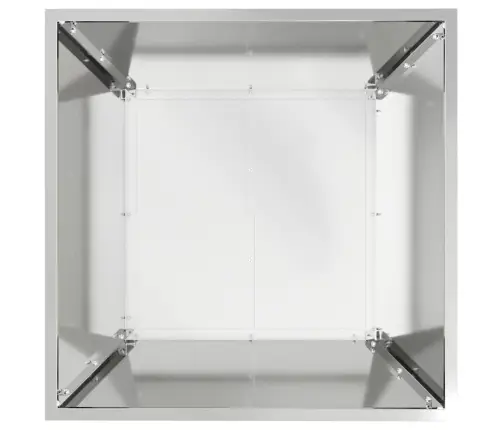 Sodo Vazonas Sidabro 50 X 50 X 15 Cm Cinkuota Plienas