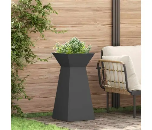 Dārza Kolonnas Stāda Pods Ar Bļodu, Melnā Krāsā, 35X35X73 Cm, Tērauds. Vidaxl