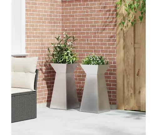 Sambaplaneerija 2 Pcs Hõbedane 35 X 35 X 73 Cm