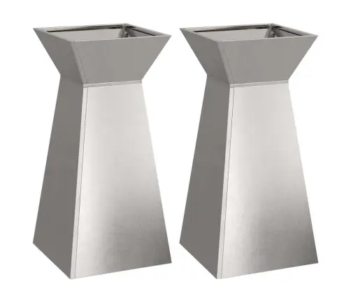 Sambaplaneerija 2 Pcs Hõbedane 35 X 35 X 73 Cm