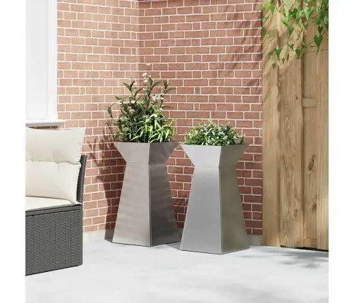 Sambaplaneerija 2 Pcs Hõbedane 35 X 35 X 73 Cm