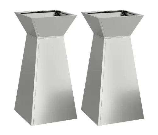 Sambaplaneerija 2 Pcs Hõbedane 35 X 35 X 73 Cm