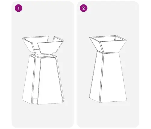 Stulpinis Sodinukas Sidabro 35 X 35 X 73 Cm