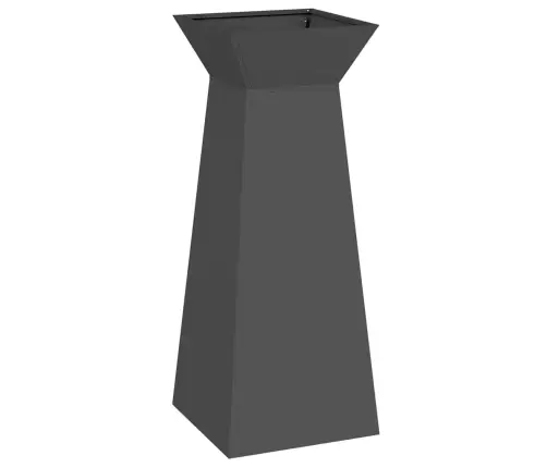 Dārza Kolonnas Puķu Podi, 2 Gabali, Ar Bļodu Melnā Krāsā, Izmērs 40X40X100 Cm, Tērauds. Vidaxl