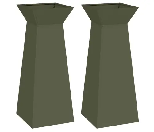 Sambaplaneerija 2 Pcs Oliiv 40 X 40 X 100 Cm