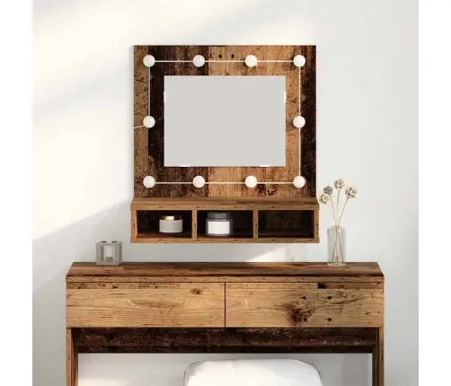 Veidrodžio Spinta Su Lentyna Sena Mediena 60 X 31,5 X 62 Cm