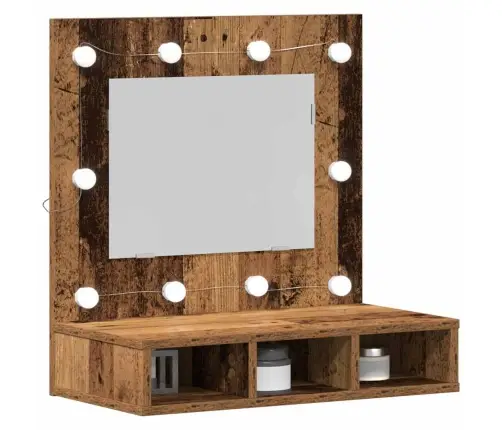 Veidrodžio Spinta Su Lentyna Sena Mediena 60 X 31,5 X 62 Cm