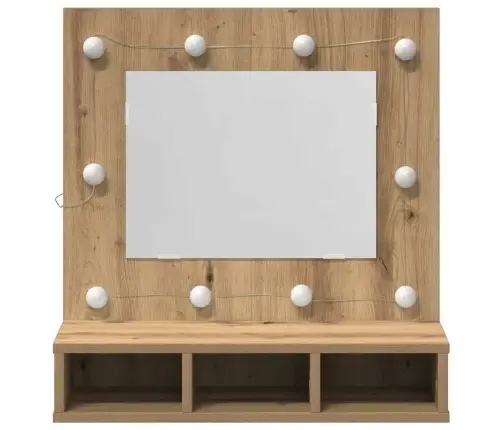 Tualetes Vienība Ar Spoguli Amatnieku Ozols Mdf, Stikls Vidaxl