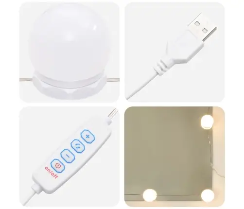 Melnā Ozola Kosmētikas Galds Melnā Ozola Koks Vidējs Spogulis Vidaxl